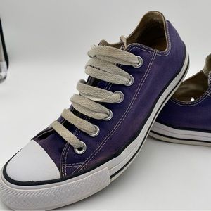 Converse Womens All Star Chuck Taylor Low Top Lace up Sneaker Shoes Purple Siz 9